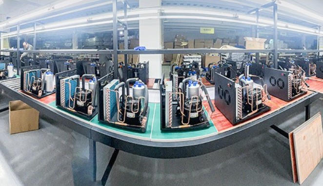 Production line quality inspection for ice bath chillers